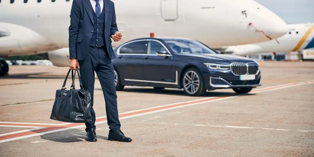 Executive airport transfer with private chauffeur service