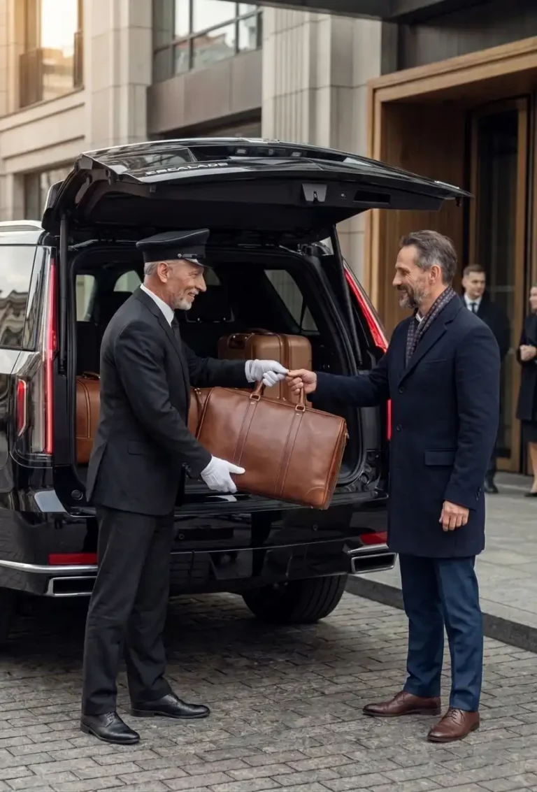 #1 Private City-to-City Chauffeur in a 2024 Cadillac Escalade providing white glove luggage service.